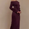 Avery Long Sleeve Maxi Dress – Plum