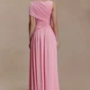 Ayeshya Slinky Asymmetric Maxi Dress – Candy Pink Ayeshya Slinky Asymmetric Maxi Dress – Candy Pink