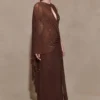Bakari Diamante Cape Maxi Dress – Chocolate Bakari Diamante Cape Maxi Dress – Chocolate