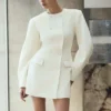 Beatrice Blazer Mini Dress – Ivory Beatrice Blazer Mini Dress – Ivory