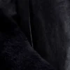 Bec Faux Leather Trench Coat With Faux Fur – Black