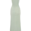 Beck Plunge Maxi Dress With Floral Hardware – Basil Beck Plunge Maxi Dress With Floral Hardware – Basil