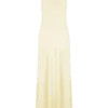 Bella Satin Halter Maxi Dress – Lemon