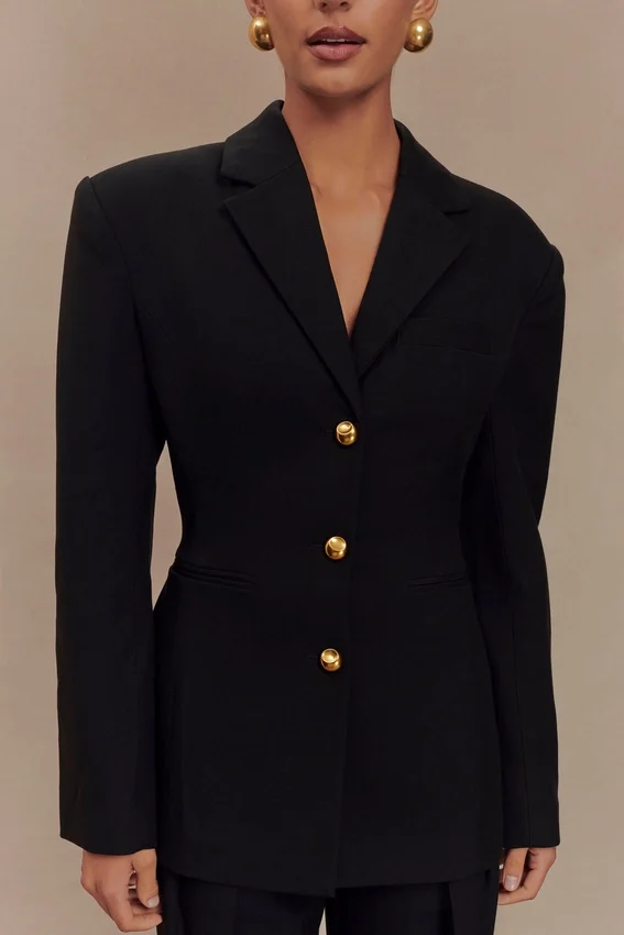 Bellamy Cinched Blazer – Black Bellamy Cinched Blazer – Black
