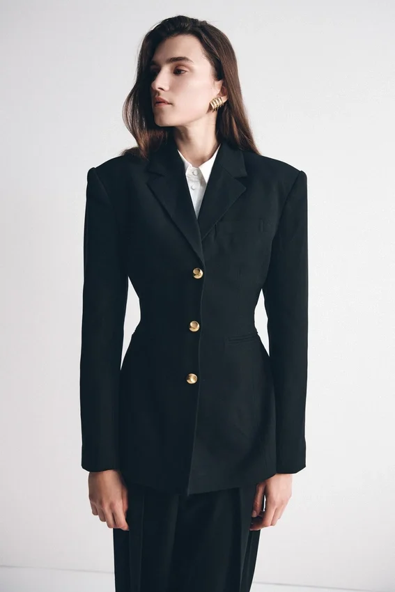 Bellamy Cinched Blazer – Black Bellamy Cinched Blazer – Black