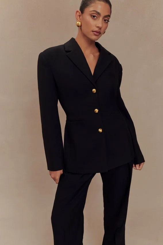 Bellamy Cinched Blazer – Black Bellamy Cinched Blazer – Black