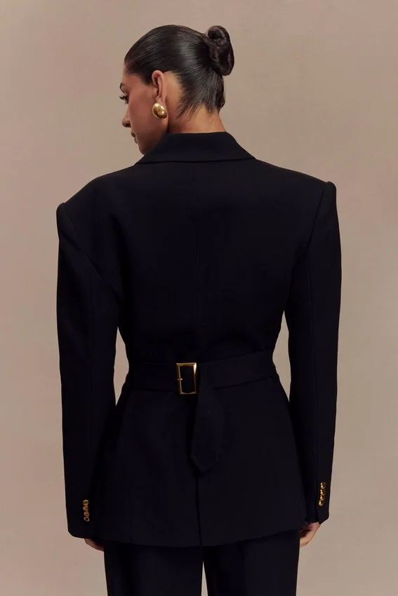 Bellamy Cinched Blazer – Black Bellamy Cinched Blazer – Black