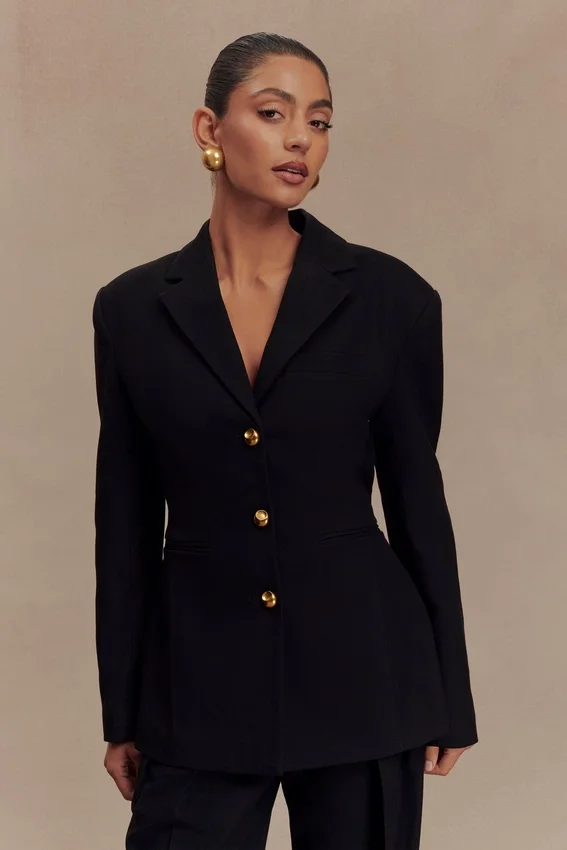 Bellamy Cinched Blazer – Black Bellamy Cinched Blazer – Black