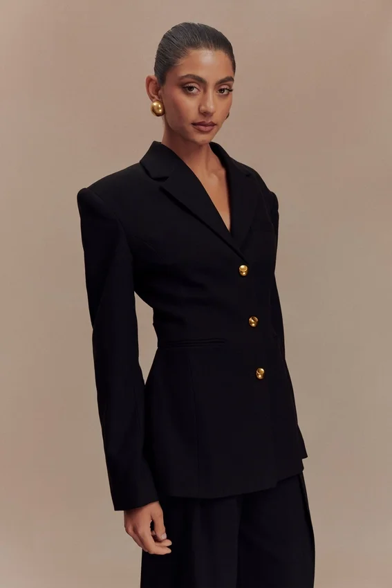 Bellamy Cinched Blazer – Black Bellamy Cinched Blazer – Black
