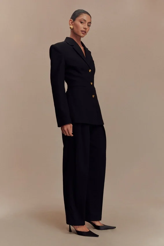 Bellamy Cinched Blazer – Black Bellamy Cinched Blazer – Black