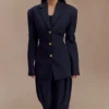 Bellamy Cinched Blazer – Dark Navy Bellamy Cinched Blazer – Dark Navy