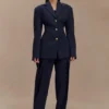 Bellamy Cinched Blazer – Dark Navy Bellamy Cinched Blazer – Dark Navy