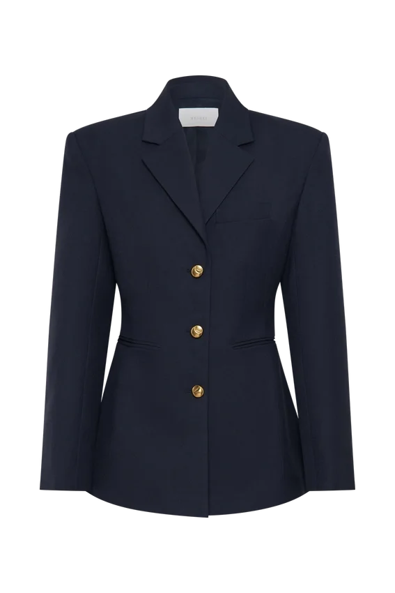 Bellamy Cinched Blazer – Dark Navy Bellamy Cinched Blazer – Dark Navy