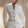 Bellamy Cinched Blazer – Ivory Bellamy Cinched Blazer – Ivory