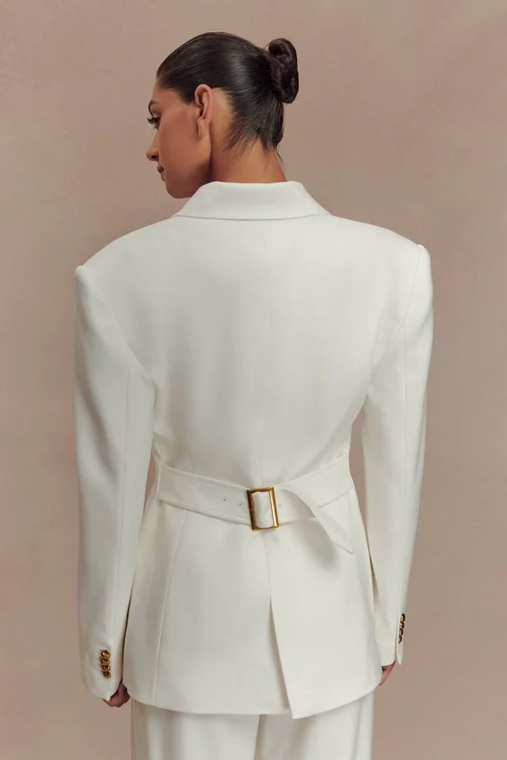 Bellamy Cinched Blazer – Ivory Bellamy Cinched Blazer – Ivory