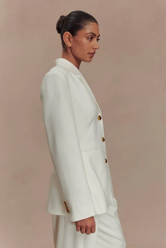 Bellamy Cinched Blazer – Ivory Bellamy Cinched Blazer – Ivory