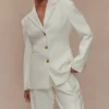 Bellamy Cinched Blazer – Ivory Bellamy Cinched Blazer – Ivory