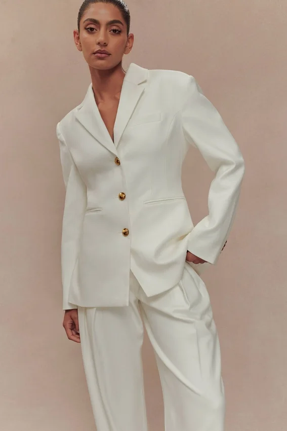 Bellamy Cinched Blazer – Ivory Bellamy Cinched Blazer – Ivory
