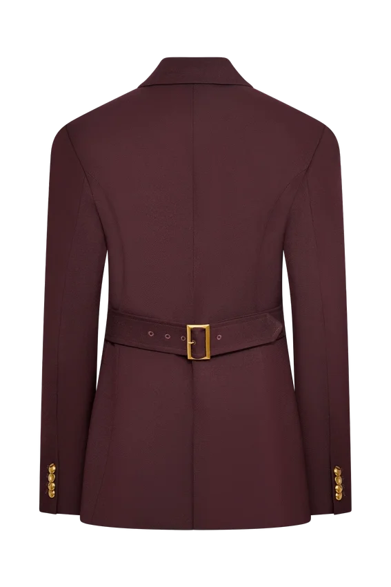 Bellamy Cinched Blazer – Mahogany Bellamy Cinched Blazer – Mahogany