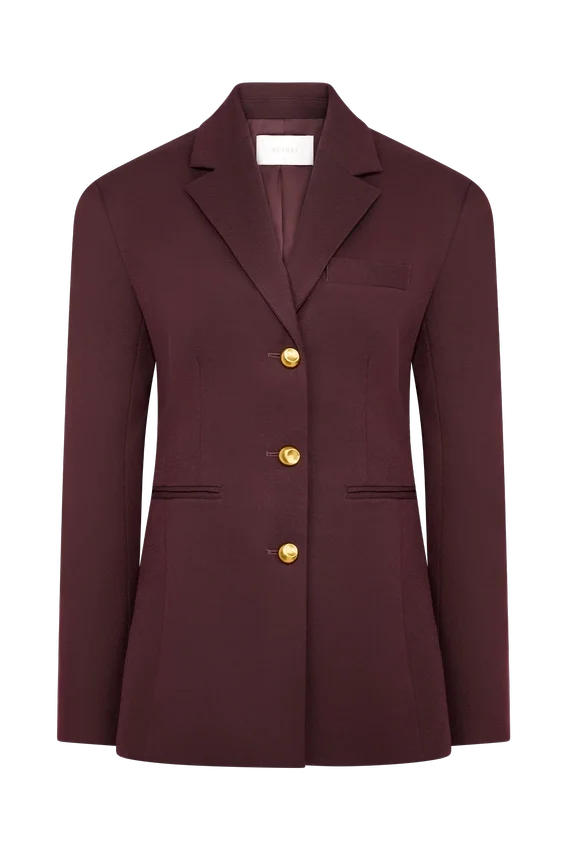 Bellamy Cinched Blazer – Mahogany Bellamy Cinched Blazer – Mahogany