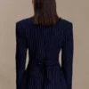 Bellamy Cinched Blazer – Navy Pinstripe Bellamy Cinched Blazer – Navy Pinstripe