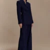 Bellamy Cinched Blazer – Navy Pinstripe Bellamy Cinched Blazer – Navy Pinstripe