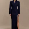Bellamy Cinched Blazer – Navy Pinstripe Bellamy Cinched Blazer – Navy Pinstripe
