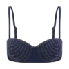 Belle Denim Cropped Bralette – Indigo Blue