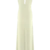 Beryl Slinky Maxi Dress With Pearls – Ivory Beryl Slinky Maxi Dress With Pearls – Ivory
