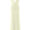 Beryl Slinky Maxi Dress With Pearls – Ivory Beryl Slinky Maxi Dress With Pearls – Ivory