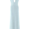 Beryl Slinky Maxi Dress With Pearls – Pale Blue Beryl Slinky Maxi Dress With Pearls – Pale Blue