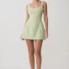 Beth Tweed Mini Dress – Pastel Green Beth Tweed Mini Dress – Pastel Green