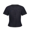Bethany Short Sleeve Buttoned Denim Top – Washed Indigo Blue