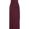 Bex Strapless Slinky Maxi Dress With Split – Burgundy Bex Strapless Slinky Maxi Dress With Split – Burgundy