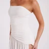 Bex Strapless Slinky Maxi Dress With Split – Ivory Bex Strapless Slinky Maxi Dress With Split – Ivory