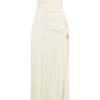 Bex Strapless Slinky Maxi Dress With Split – Ivory Bex Strapless Slinky Maxi Dress With Split – Ivory
