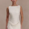 Bexley Draped Mini Dress – Ivory Bexley Draped Mini Dress – Ivory