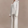 Bianka V Neck Knit Jumper – Off White Bianka V Neck Knit Jumper – Off White