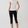 Billie Off Shoulder Sleeveless Button Top – White Billie Off Shoulder Sleeveless Button Top – White
