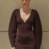 Billy Balloon Sleeve Knit Mini Dress – Dark Chocolate Billy Balloon Sleeve Knit Mini Dress – Dark Chocolate