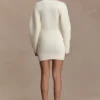 Billy Balloon Sleeve Knit Mini Dress – Ivory Billy Balloon Sleeve Knit Mini Dress – Ivory