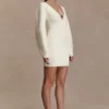 Billy Balloon Sleeve Knit Mini Dress – Ivory Billy Balloon Sleeve Knit Mini Dress – Ivory