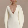 Billy Balloon Sleeve Knit Mini Dress – Ivory Billy Balloon Sleeve Knit Mini Dress – Ivory