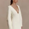 Billy Balloon Sleeve Knit Mini Dress – Ivory Billy Balloon Sleeve Knit Mini Dress – Ivory