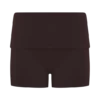 Birdie Fold Over Shorts – Chocolate