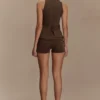 Birdie Fold Over Shorts – Chocolate