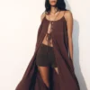 Birdie Fold Over Shorts – Chocolate