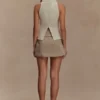 Birdie High Neck Sleeveless Top – Ivory