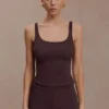 Blanca Stretch Crepe Cami Top – Chocolate