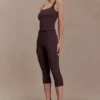 Blanca Stretch Crepe Capri Pants – Chocolate